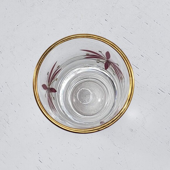 Mid Century Modern Atomic Shot Glass Toothpick Holder Vintage Retro Flowers - Picture 7 of 8